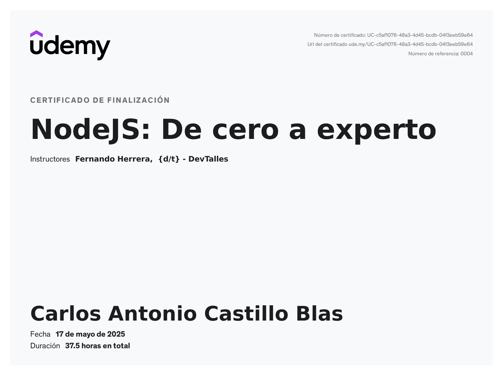 NodeJS: De cero a experto